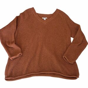 Sonoma Women's V-Neck Sweater - Warm Brown